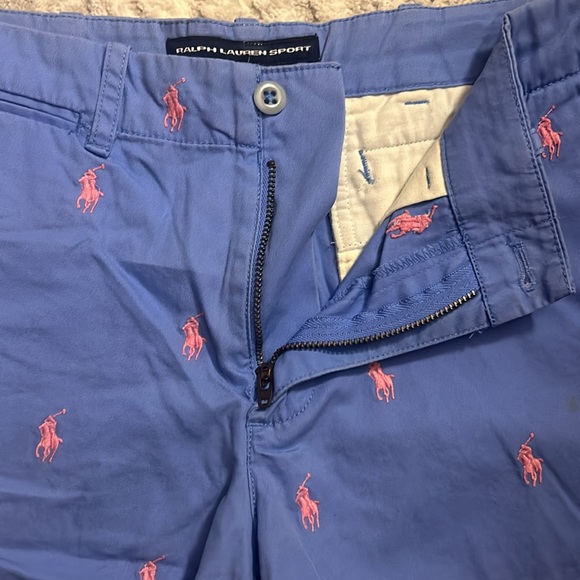 RALPH LAUREN SPORT Size 6 Women’s Shorts with Pockets Pink and Blue - Picture 2 of 5